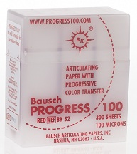 BK52 артикуляционная бумага, красная, 100 мкм, 300 листов