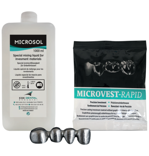 Microvest Rapid - паковочная масса для коронок и мостов 18кг+4л, EGE DENTAL 