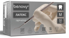 Перчатки латексные BENOVY (High Density) 50 пар