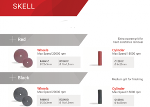 Полир "SKELL" Обработка CoCr-сплавов и сплавов драг/мет. 1шт. Reddish Stone