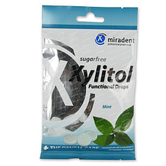 Miradent Xylitol Functional Drops, Mint, 60г - леденцы функциональные д/ухода за зубами, мята