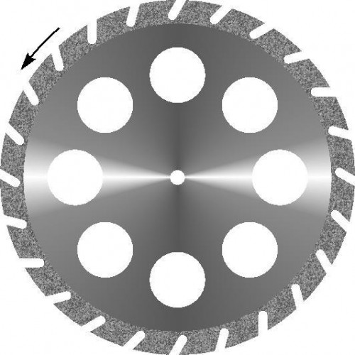 Диск алмазный (Круг зуботехнический) "Гипс 8 отверстий" 1шт.