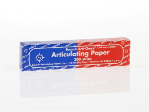 BK80 артикуляционная бумага, синяя/красная, 40 мкм, 200 полосок
